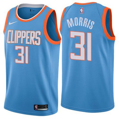 Nike Los Angeles Clippers #31 Marcus Morris Blue Youth NBA Swingman City Edition Jersey